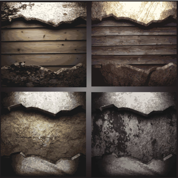 矢量金属在墙上图片下载