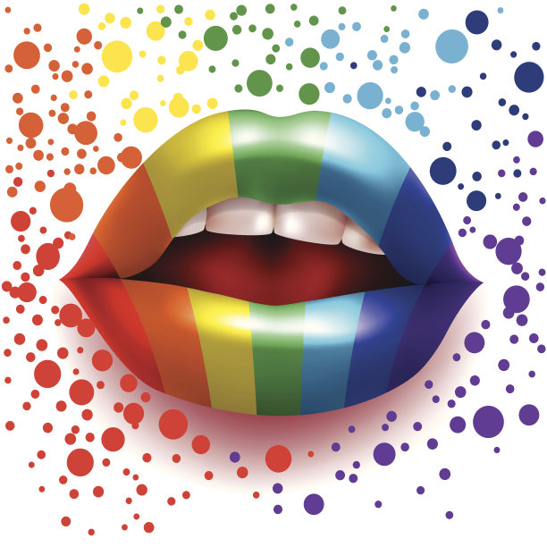 彩虹的嘴唇图片下载