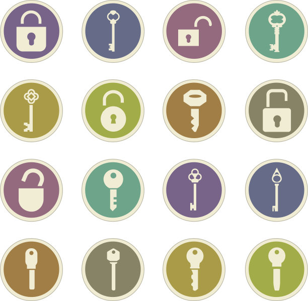 锁定和关键图标设置图片下载