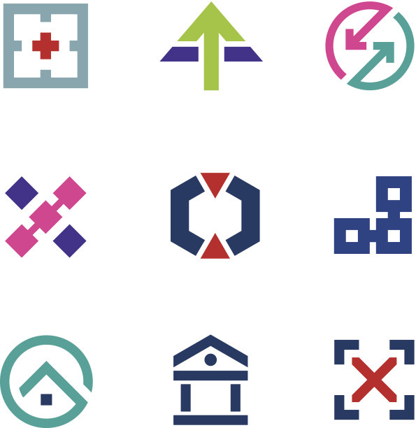导航定位菜单栏创业公司logo灵活图标集图片下载