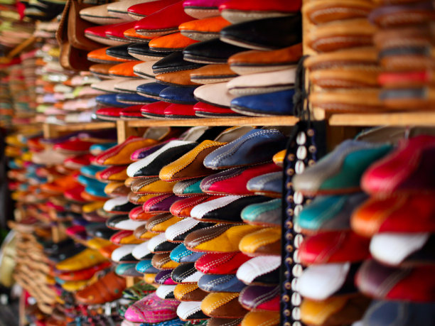 皮革摩洛哥拖鞋图片下载