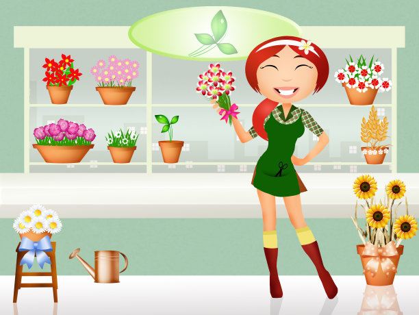 店的花图片下载