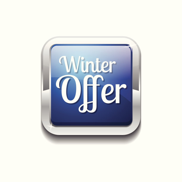 冬季提供蓝色矢量图标按钮图片下载