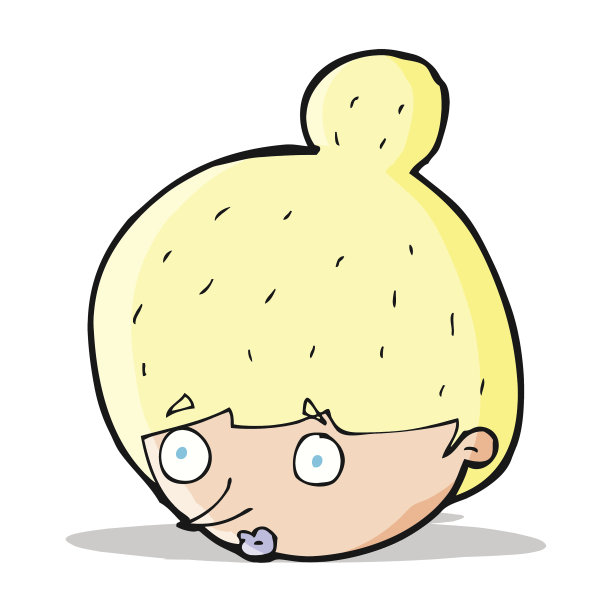 卡通惊讶的女人的脸图片下载