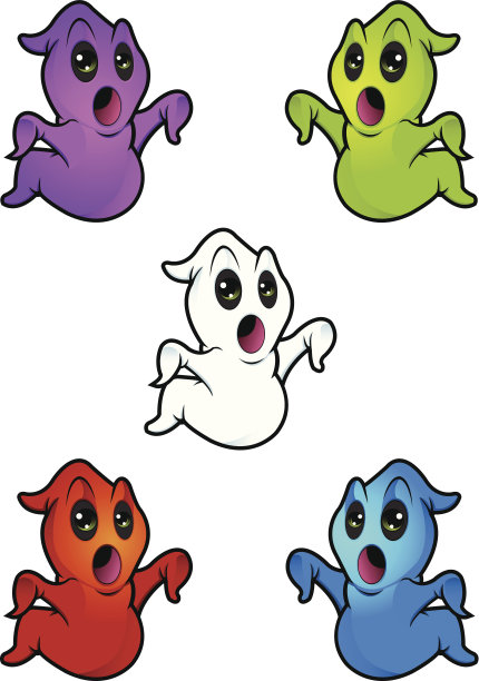 卡通鬼魂看起来很震惊图片下载