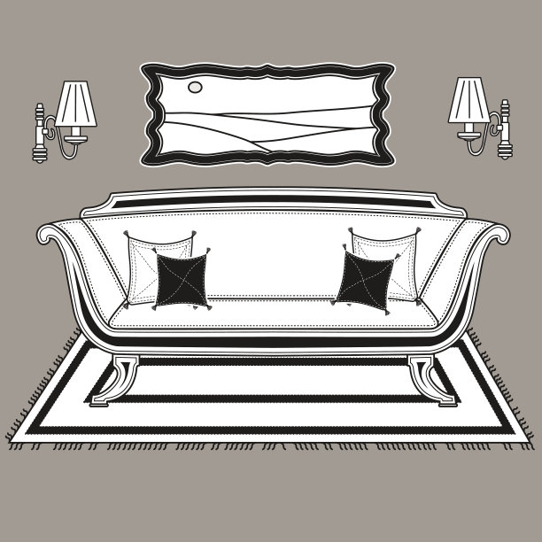 经典风格的家具图标图片下载