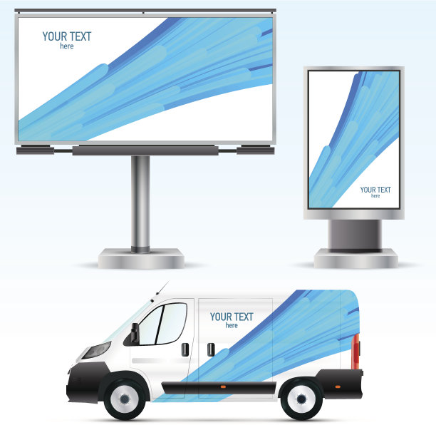 户外广告的模板。图片下载