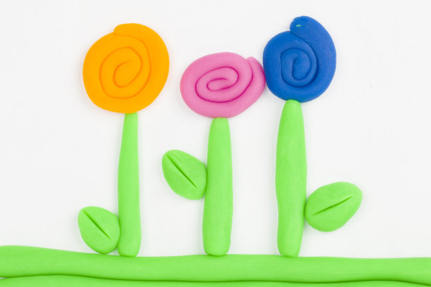 橡皮泥花。图片下载