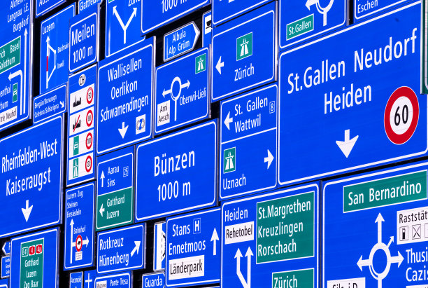 路标墙图片下载