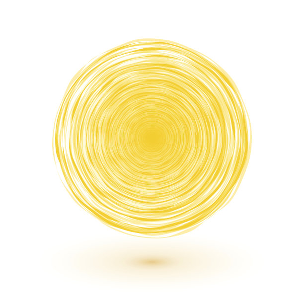 太阳符号由黄圈细线组成图片下载