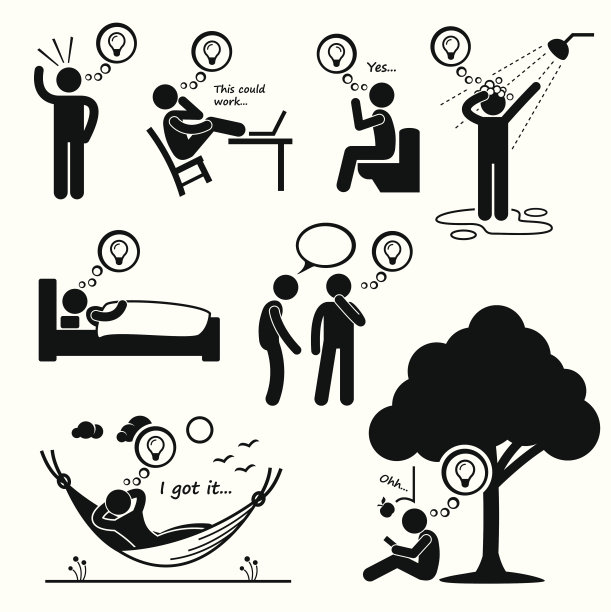 人的新想法棍人物象形图标图片下载