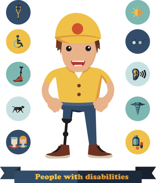 平面图标，残疾人图片下载