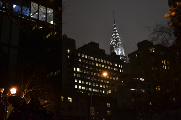 曼哈顿一角的克莱斯勒大厦图片下载