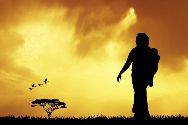 非洲妇女和儿子图片下载