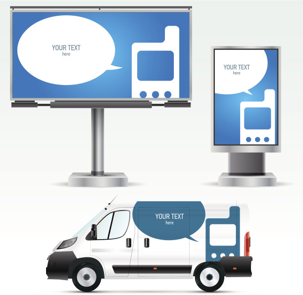 户外广告的模板。图片下载