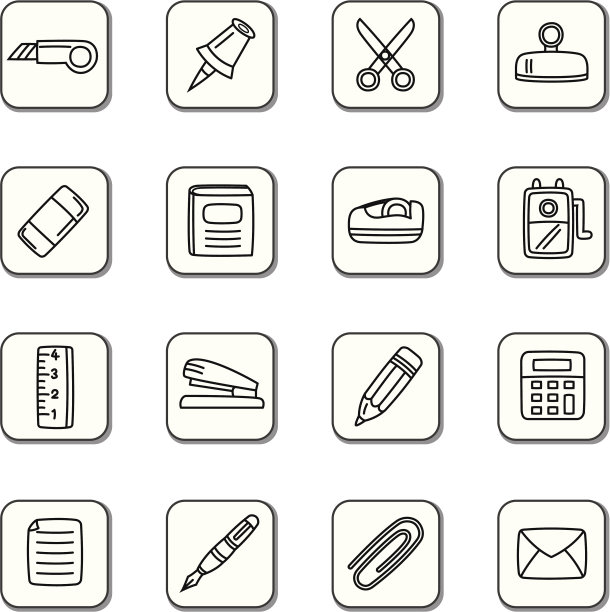 静止的涂鸦图标图片下载