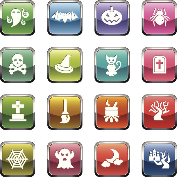 万圣节元素图标图片下载