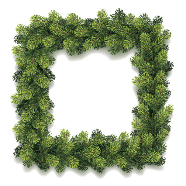 详细的圣诞花环图片下载