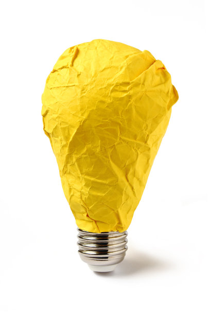 黄色的纸灯泡图片下载