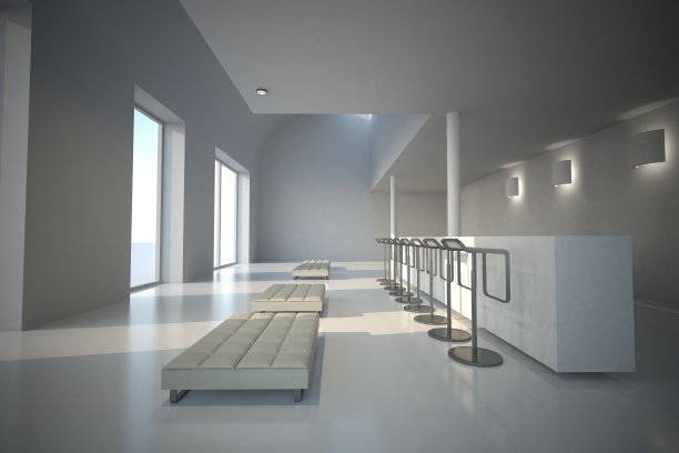 白色的陈列室图片下载