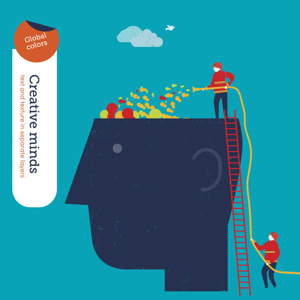 商人，消防员，往空空的脑袋里塞灯泡图片下载