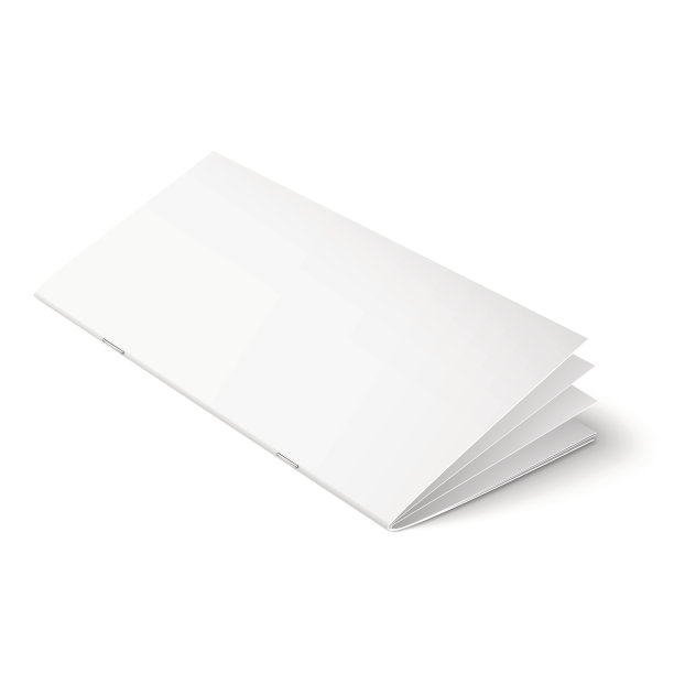 多页小册子模板上的白色背景。图片下载