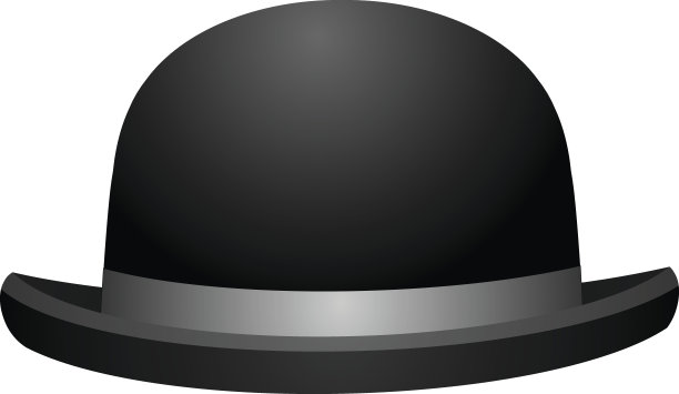 黑色圆顶硬礼帽图片下载