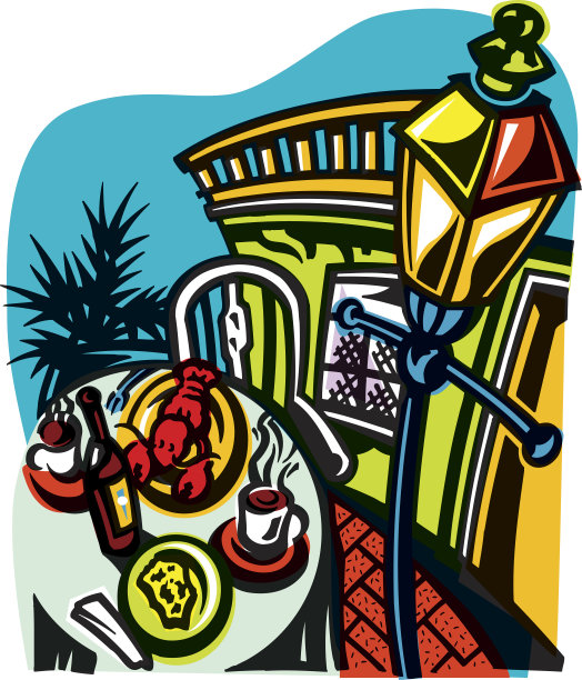 在街上吃饭图片下载