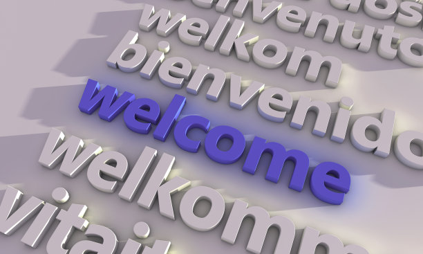 欢迎不同的语言图片下载