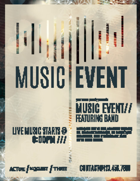 现场音乐活动的现代抽象传单图片下载