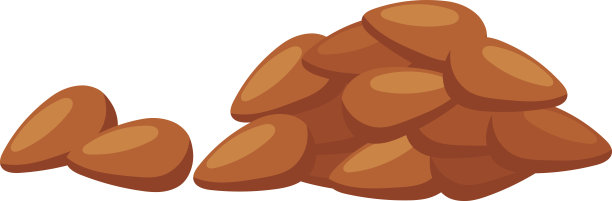 一堆坚果矢量插图图片下载