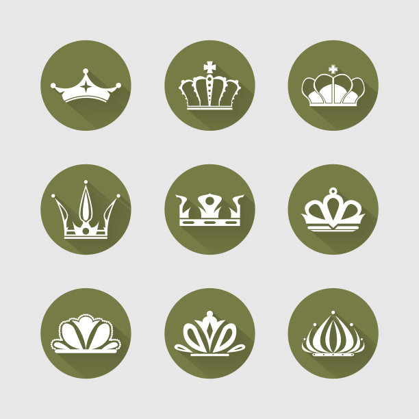 皇冠图标与长影子图片下载