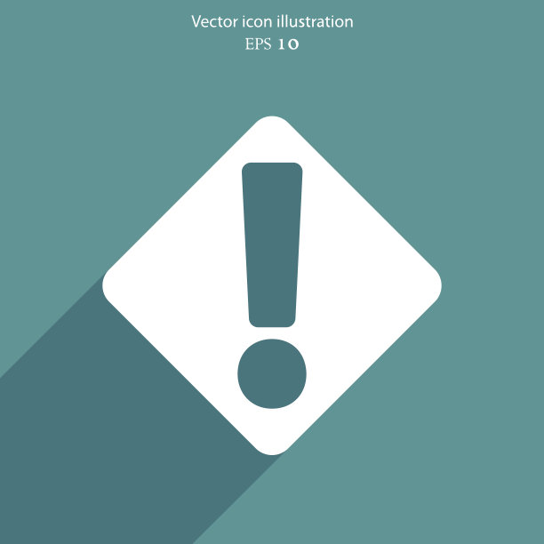 向量感叹号web图标背景。图片下载