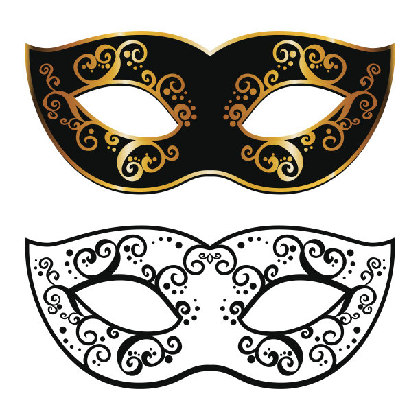 矢背威尼斯狂欢节狂欢节面具图片下载