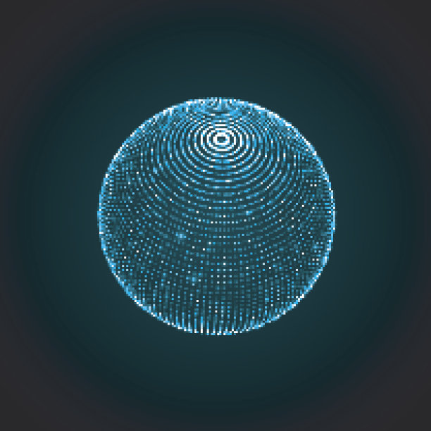 三维发光粒子的发光球体图片下载