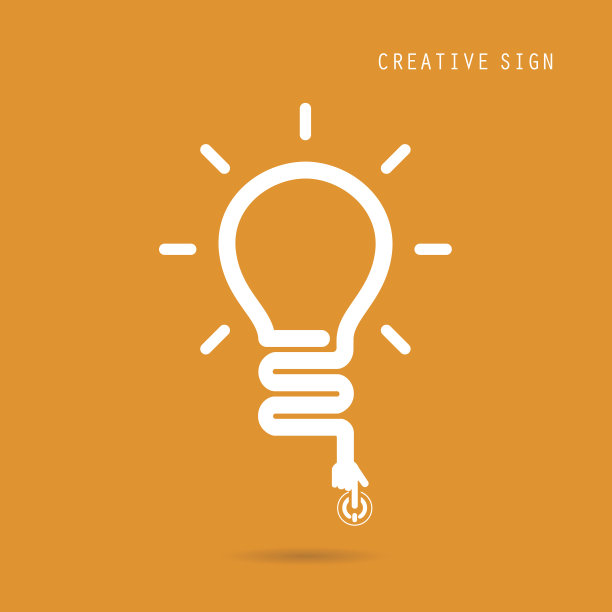 创意灯泡概念，设计为海报传单封面宣传册图片下载