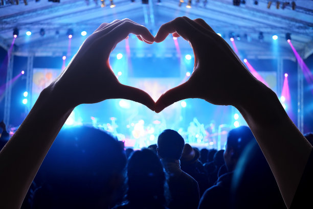 观看音乐会的一群人图片下载