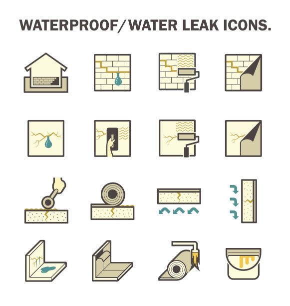 防水矢量图标图片下载