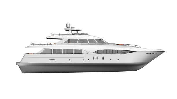 船，豪华船，游艇，船孤立白色，侧视图图片下载