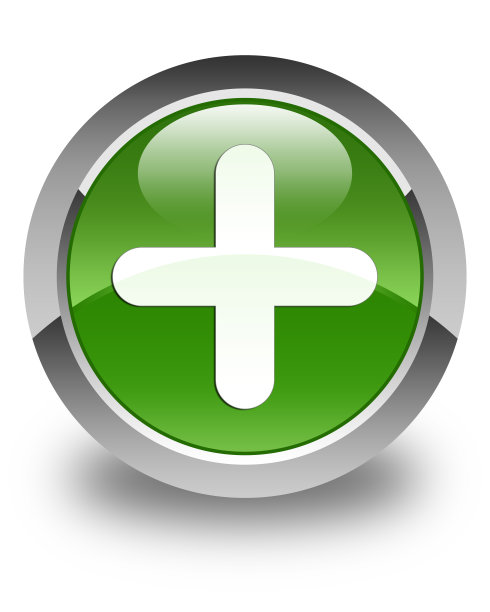 加上图标光滑软绿色圆形按钮图片下载