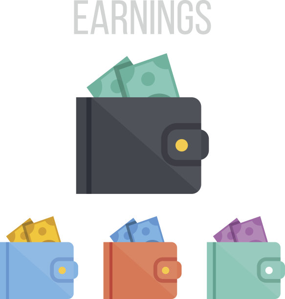 向量的钱包图标素材图片