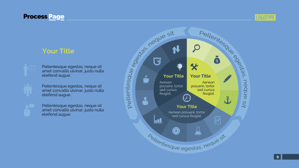 饼图幻灯片模板图片下载