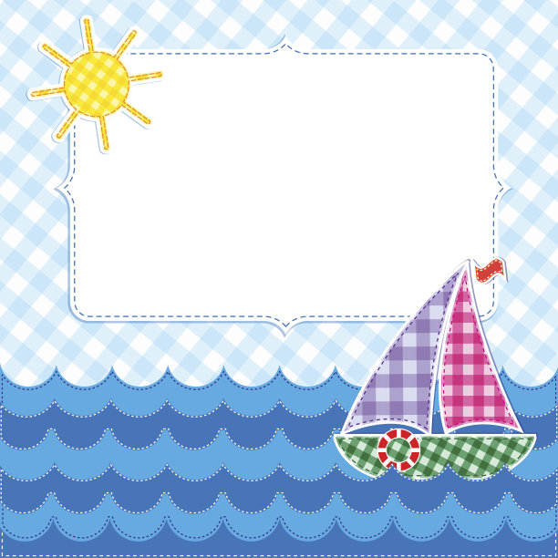 框架与彩色帆船图片下载