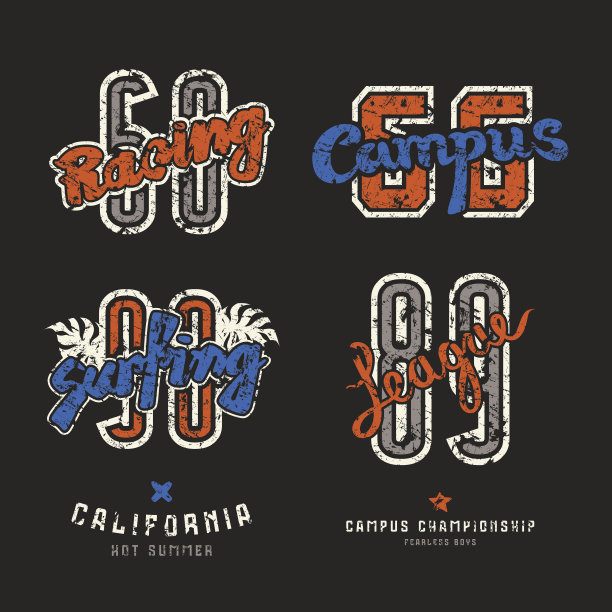 一套运动设计元素的标志图片下载