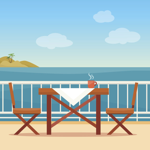 阳台上的桌子和椅子图片下载