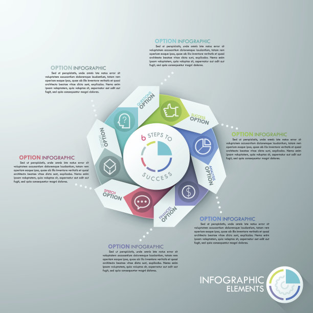 现代信息图形选项横幅。图片下载