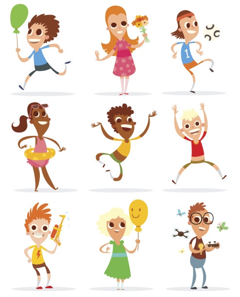 儿童矢量图素材ID：142417462
