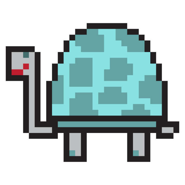 插图设计像素艺术海龟图片下载