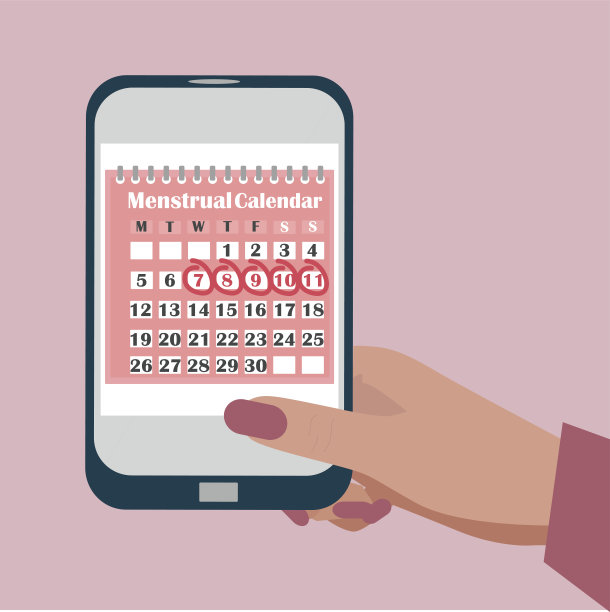 排卵日历与标记月经日的手机应用程序图片下载
