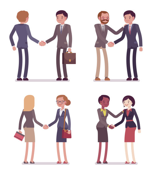 四对商务情侣握手素材图片